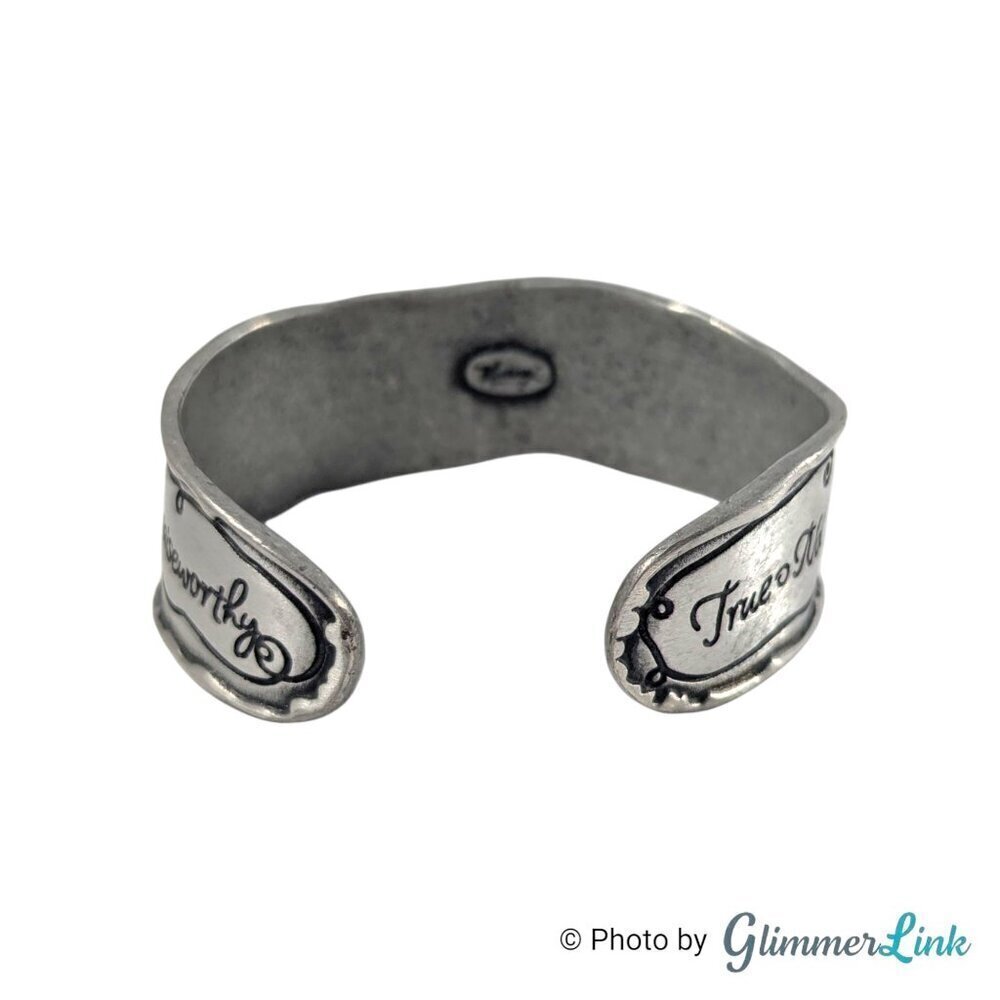 Blessings Inspirational Think on These Things Silver Tone Cuff Bracelet - Picture 7 of 10